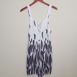 Feathered print Romper